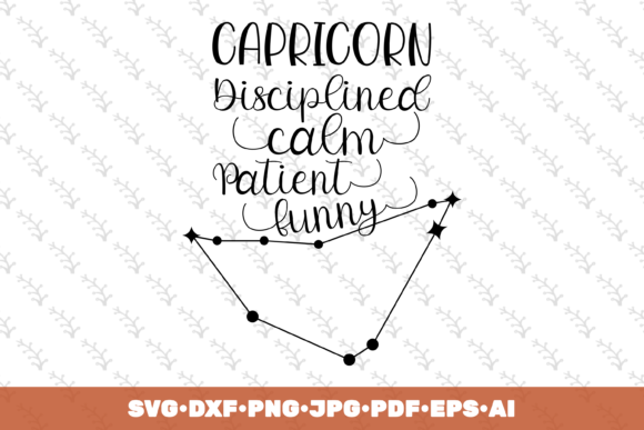 Capricorn Disciplined Calm Patient Funny Graphics
