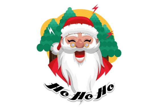 Christmas Santa Funny Illustrations Graphics for Crafts