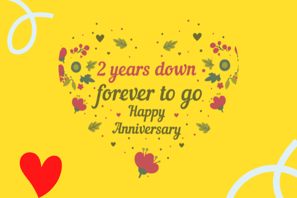 Funny 2nd Wedding Anniversary Gift Graphics for Crafts