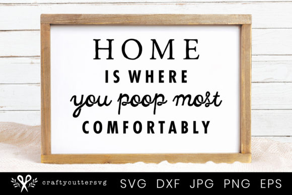 Funny Bathroom Sign Farmhouse Graphics for Crafts