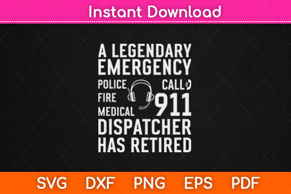 Funny Emergency Dispatcher Graphics for Crafts