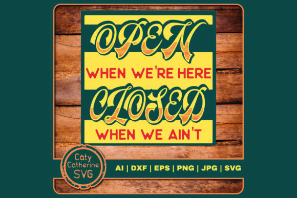 Open Closed Sign Graphics for Crafts