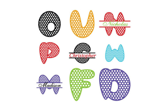 Polka Dots Funny Alphabet