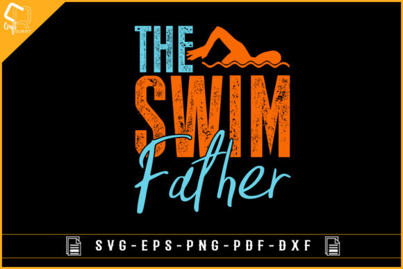 The Swim Father Funny Swimming Design Graphics
